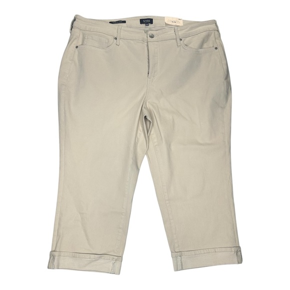 NWT NYDJ Plus Size Marilyn Straight Crop Jeans in Feather. Sz: 18W - Picture 3 of 10